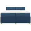 vidaXL Sommier &agrave; lattes de lit avec matelas Bleu 200x200 cm Tissu