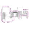 vidaXL Ensemble de canapé de jardin 3 pcs Marron Bois d'acacia massif