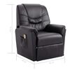 vidaXL Fauteuil de massage inclinable gris similicuir