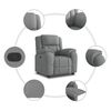 vidaXL Fauteuil inclinable Gris clair Tissu