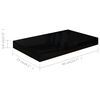 vidaXL Étagère murale flottante 4 pcs Noir brillant 40x23x3,8 cm MDF