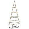 vidaXL Sapin de No&euml;l en m&eacute;tal avec support KUOPIO 125 cm Blanc chaud
