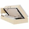 vidaXL Lit avec rangement et matelas Cr&egrave;me 90 x 200 cm Velours