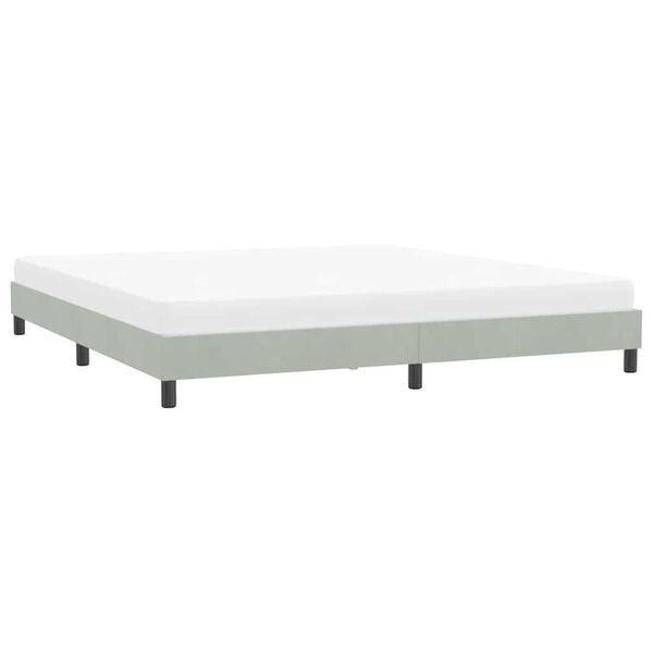 vidaXL Cadre de lit sans matelas gris clair 180x220 cm velours