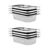 vidaXL R&eacute;cipients Gastronorm 8 pcs GN 1/4 65 mm Acier inoxydable
