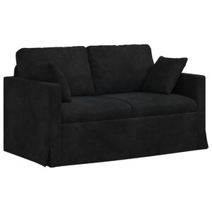 vidaXL Canap&eacute; Noir 138 x 78 x 80 cm Velours