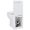 vidaXL Toilette d'angle en céramique pour salle de bains blanc