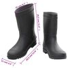 vidaXL Bottes de pluie noir taille 45 PVC