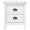 vidaXL Tables de chevet Hill 2 pcs Blanc 46x35x49,5 cm Bois pin solide