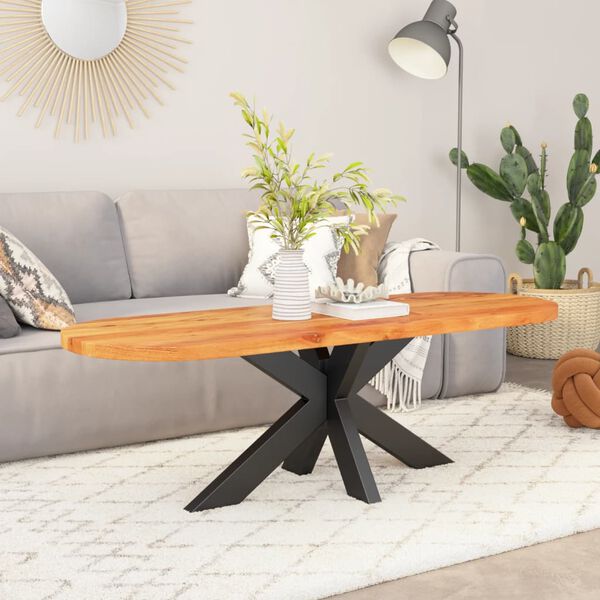 vidaXL Dessus de table 110x40x2,5 cm ovale bois massif d'acacia