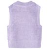 Gilet pull-over tricoté pour enfants lilas clair 128
