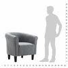 vidaXL Fauteuil Gris fonc&eacute; Tissu