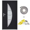 vidaXL Porte d'entr&eacute;e anthracite 108x200 cm PVC