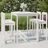 vidaXL Ensemble de bar de jardin 5 pcs blanc bois massif de pin