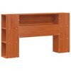 vidaXL Cadre de lit avec t&ecirc;te de lit de rangement Cire marron