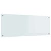 vidaXL Protection de cuisine Blanc 110 x 40 x 0,6 cm verre tremp&eacute;