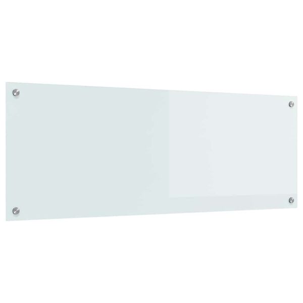vidaXL Protection de cuisine Blanc 110 x 40 x 0,6 cm verre tremp&eacute;