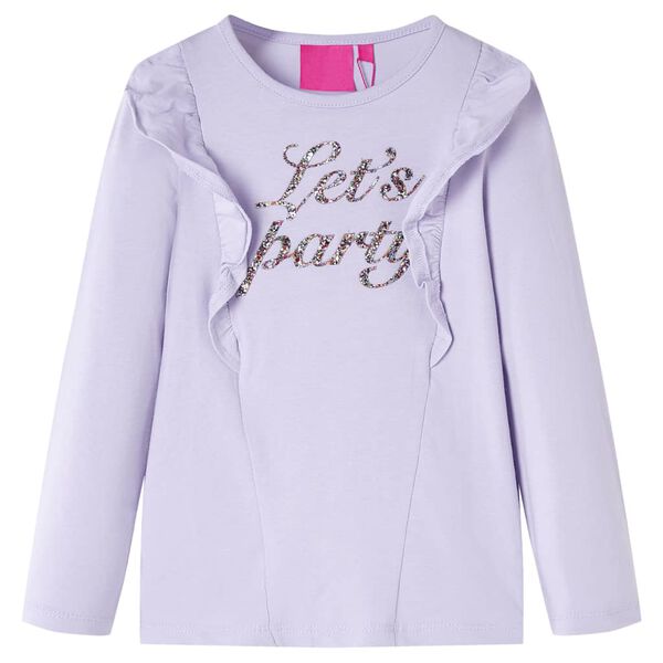 T-shirt enfants à manches longues lilas clair 104