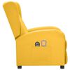 vidaXL Fauteuil électrique de massage Jaune Tissu