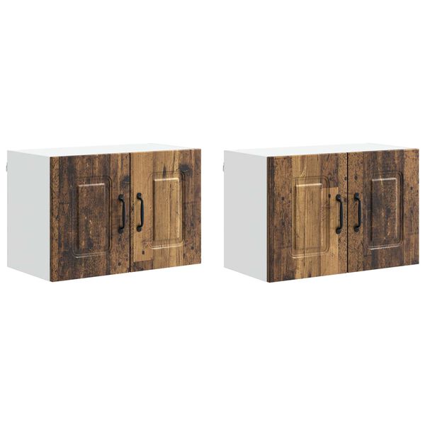 vidaXL Meuble mural de cuisine 2 pcs Bois Ancien 60 x 31 x 40 cm