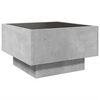 vidaXL Table basse avec LED gris b&eacute;ton 50x50x30 cm bois d'ing&eacute;nierie