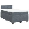 vidaXL Sommier &agrave; lattes de lit et matelas Gris fonc&eacute; 120x200cm Velours