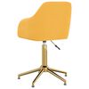 vidaXL Chaises pivotantes à manger lot de 4 jaune velours