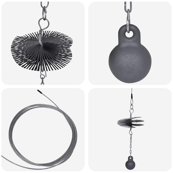 Brosse ronde pour chemin&eacute;e Dia. 15 cm