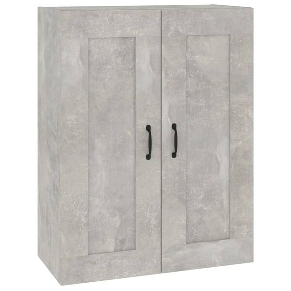 vidaXL Armoire murale suspendue Gris béton 69,5x32,5x90 cm