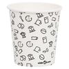 vidaXL Tasses &agrave; caf&eacute; en papier 200 ml 100 pcs Blanc et noir