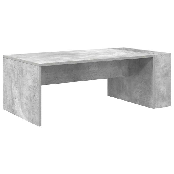 vidaXL Table basse Gris b&eacute;ton 95 x 50 x 34 cm Bois d'ing&eacute;nierie