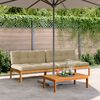 vidaXL Canap&eacute;s centraux palette de jardin et coussins 2pcs bois acacia