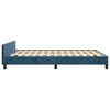 vidaXL Cadre de lit sans matelas bleu fonc&eacute; 140x190 cm velours