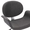 vidaXL Chaise pivotante de bureau Gris Tissu