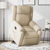 vidaXL Fauteuil inclinable Cr&egrave;me Tissu