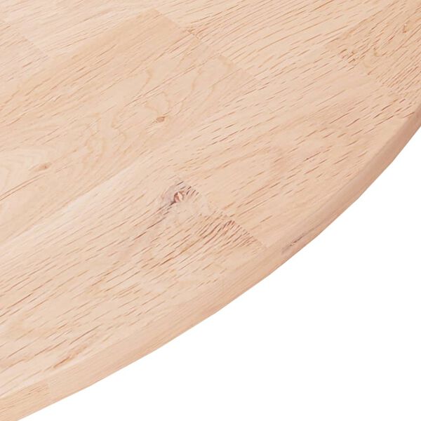 vidaXL Dessus de table rond Ø70x1,5 cm Bois de chêne massif non traité