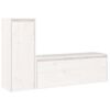 vidaXL Meubles TV 2 pcs Blanc Bois massif de pin