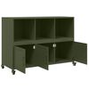 vidaXL Buffet vert olive 100,5x39x72 cm acier