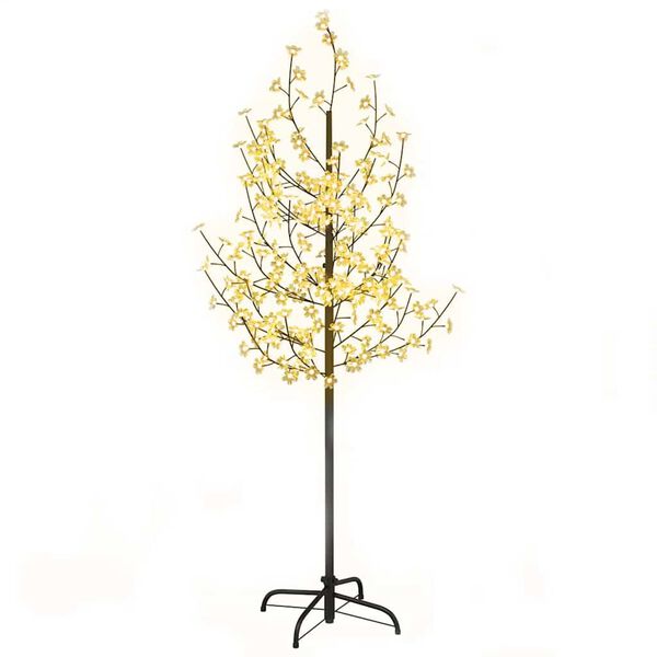 vidaXL Arbre à LED fleur de cerisier 200 LED Blanc chaud 180 cm