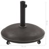 vidaXL Socle de parasol Noir B&eacute;ton Rond 25 kg