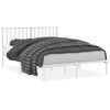 vidaXL Cadre de lit m&eacute;tal sans matelas et t&ecirc;te de lit blanc 140x200 cm