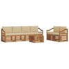 vidaXL Ensemble de canap&eacute;s d'ext&eacute;rieur 7 pcs Naturel et Beige