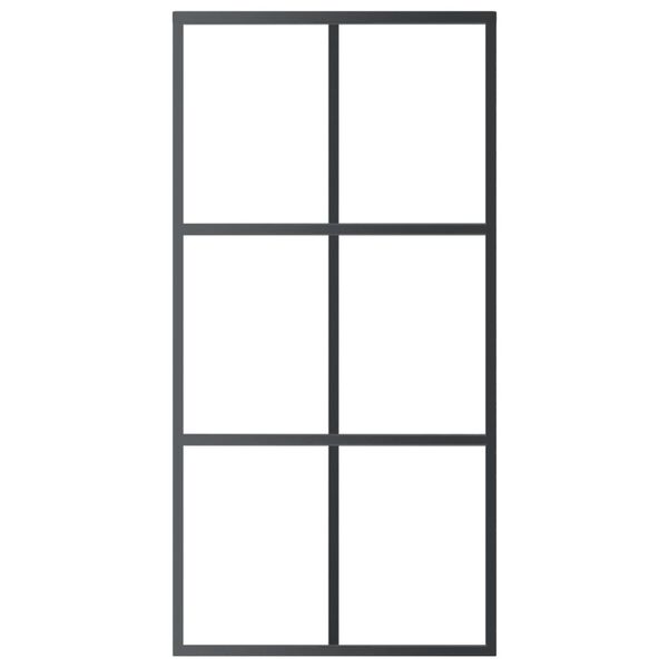 vidaXL Porte coulissante et quincaillerie Verre et Aluminium 102x205cm