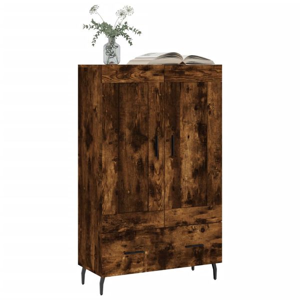 vidaXL Buffet haut ch&ecirc;ne fum&eacute; 69,5x31x115 cm bois d'ing&eacute;nierie
