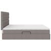 vidaXL Lit avec rangement et matelas Taupe 200 x 200 cm Polyester