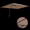 vidaXL Parasol de jardin Taupe 248,5 x 247,5 x 160 cm