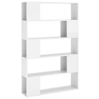 vidaXL Bibliothèque séparateur de pièce blanc brillant bois ingénierie