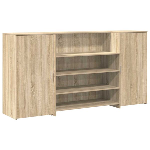 vidaXL Bureau r&eacute;ception ch&ecirc;ne sonoma 200x50x103,5 cm bois d'ing&eacute;nierie