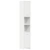 vidaXL Armoire de salle de bain Blanc brillant Bois d'ing&eacute;nierie