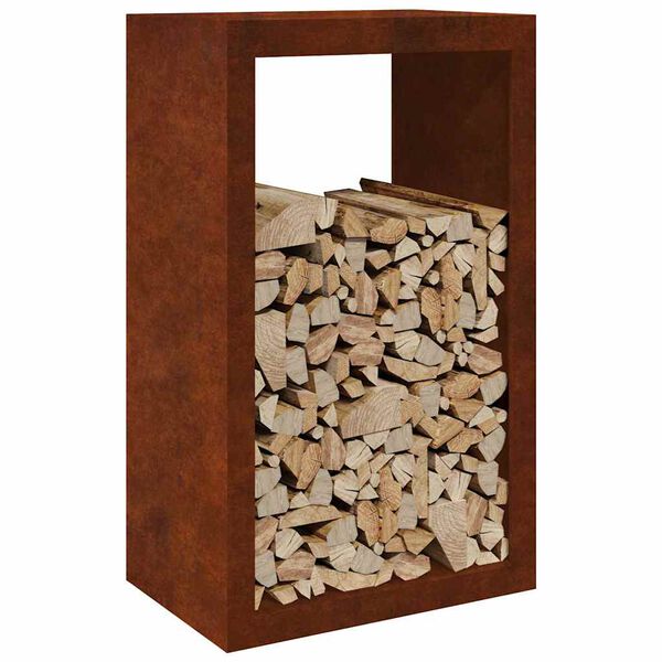 VidaXL &Eacute;tag&egrave;re &agrave; bois 60x40x100 cm acier r&eacute;sistant aux intemp&eacute;ries
